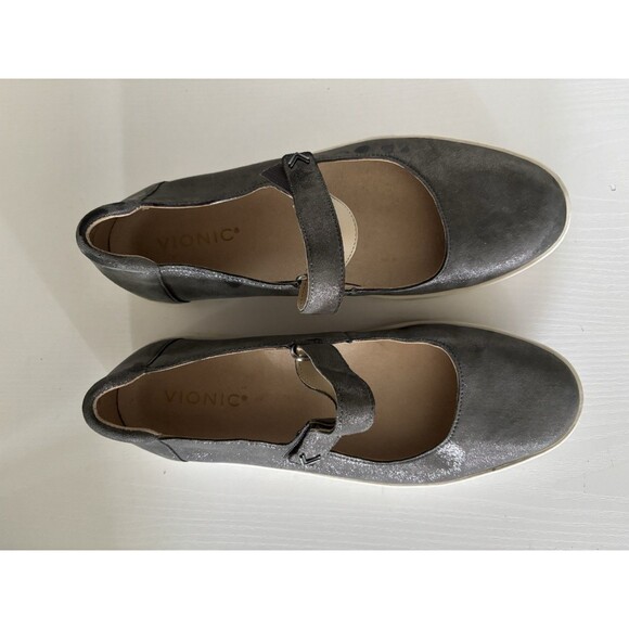 Vionic Uptown Maryjane - Women's Comfortable Orthotic Mary J Silver - 9 Medium - Picture 2 of 7